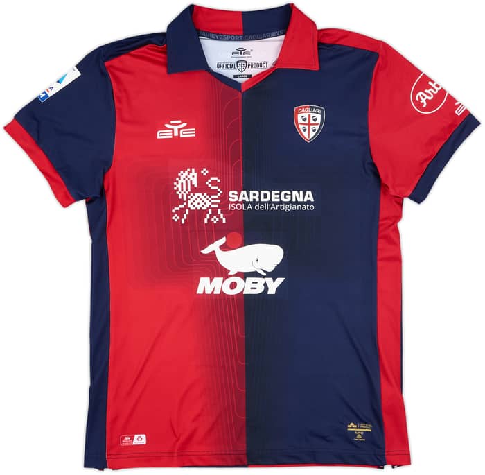 2023-24 Cagliari Match Issue Home Shirt Sulemana #25