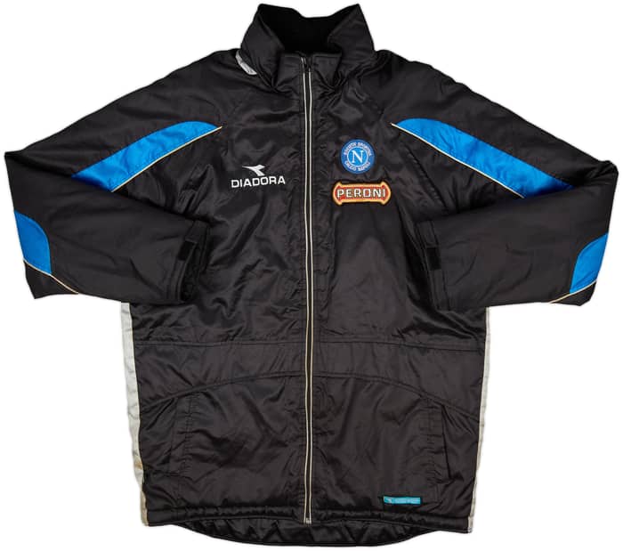 2002-03 Napoli Diadora Padded Bench Coat - 8/10 - (L)