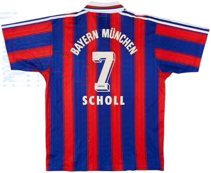 1995-97 Bayern Munich Home Shirt Scholl #7 - 4/10 - (M)