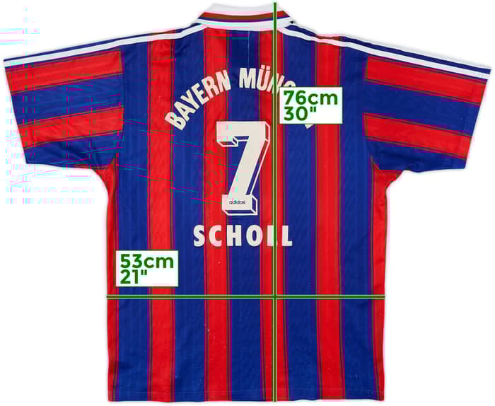 1995-97 Bayern Munich Home Shirt Scholl #7 - 4/10 - (M)