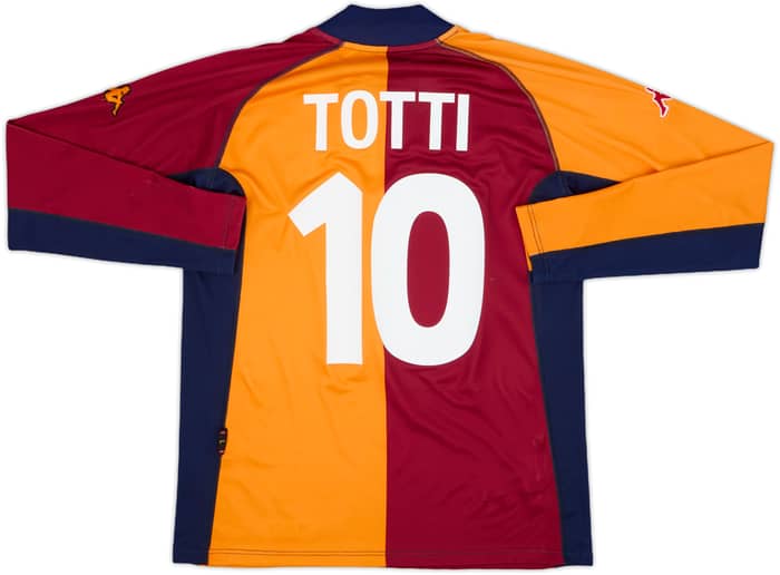 2001-02 Roma European L/S Shirt Totti #10 - 9/10 - (L)