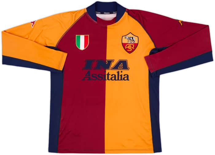 2001-02 Roma European L/S Shirt Totti #10 - 9/10 - (L)