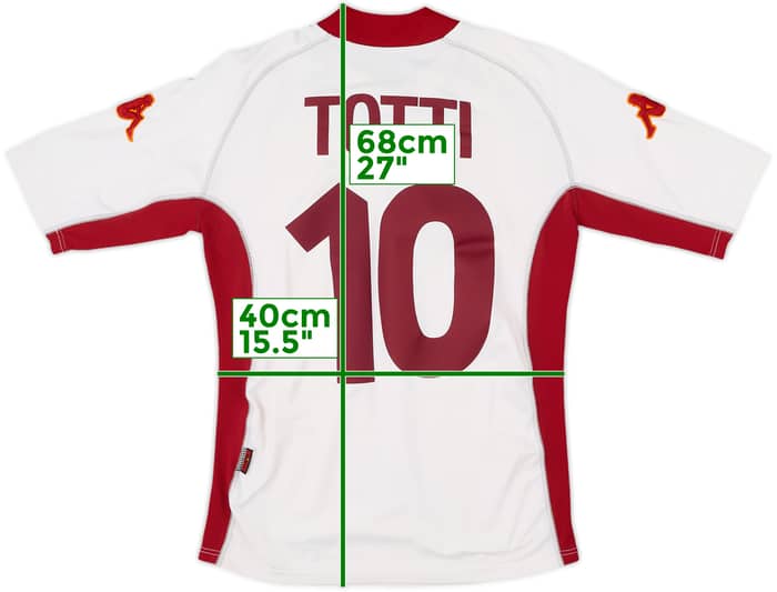 2001-02 Roma Away Shirt Totti #10 - 6/10 - (S)