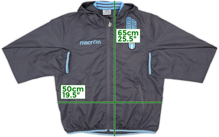 2013-14 Lazio Macron Hooded Track Jacket - 9/10 - (S)
