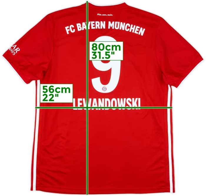 2020-21 Bayern Munich Home Shirt Lewandowski #9 - 9/10 - (XL)