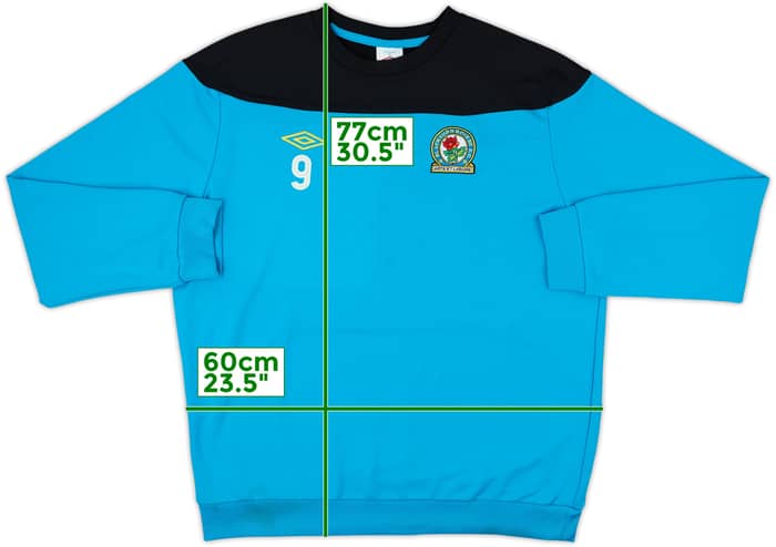 2011-12 Blackburn Rovers Player Issue Umbro Sweat Top #9 - 6/10 - (XXL)