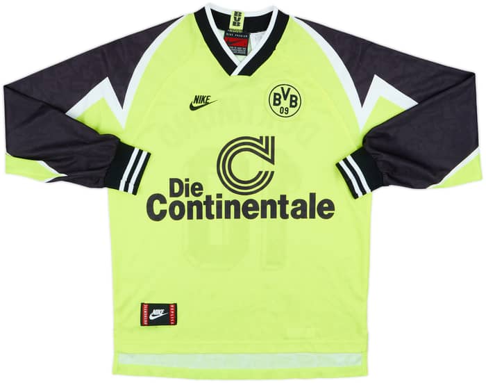 1995-96 Borussia Dortmund Home L/S Shirt Moller #10 - 6/10 - (S)
