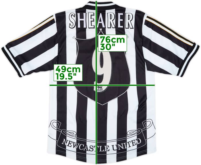 1997-99 Newcastle Home Shirt Shearer #9 - 8/10 - (S)