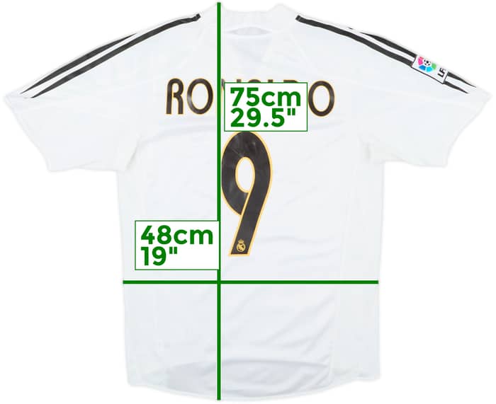 2004-05 Real Madrid Home Shirt Ronaldo #9 - 7/10 - (S)