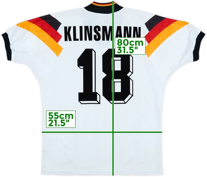 1992-94 Germany Home Shirt Klinsmann #18 - 5/10 - (L/XL)