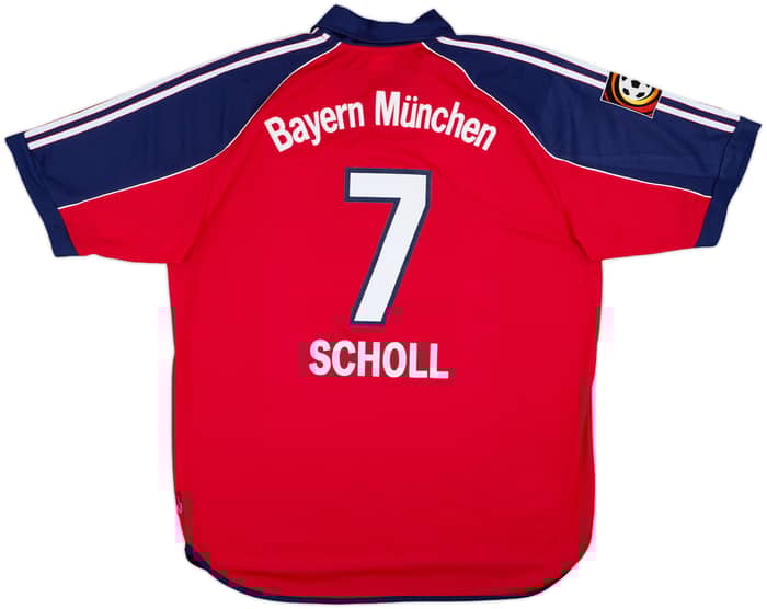 1999-01 Bayern Munich Home Shirt Scholl #7 - 8/10 - (XL)