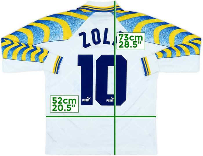 1995-97 Parma Home L/S Shirt Zola #10 - 8/10 - (S)