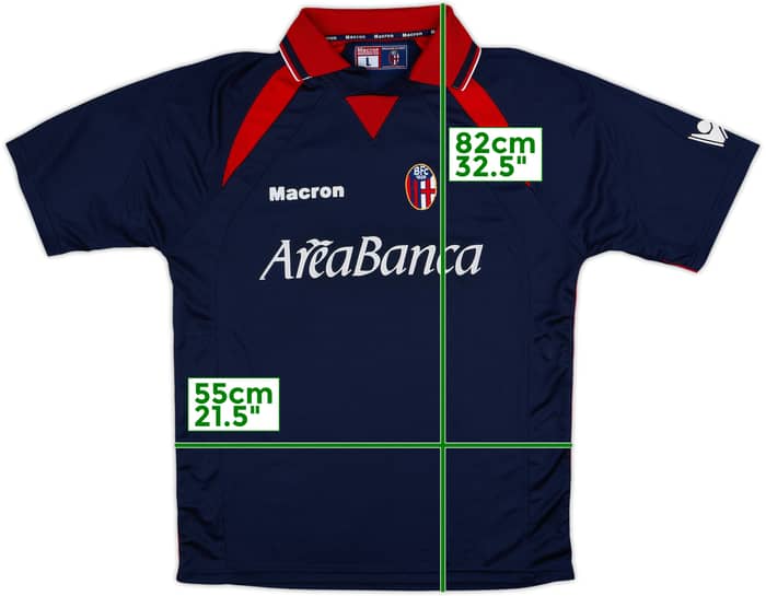 2001-02 Bologna GK Shirt Nervo #7 - 6/10 - (L)