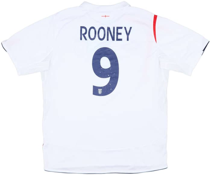 2005-07 England Home Shirt Rooney #9 - 6/10 - (XL)