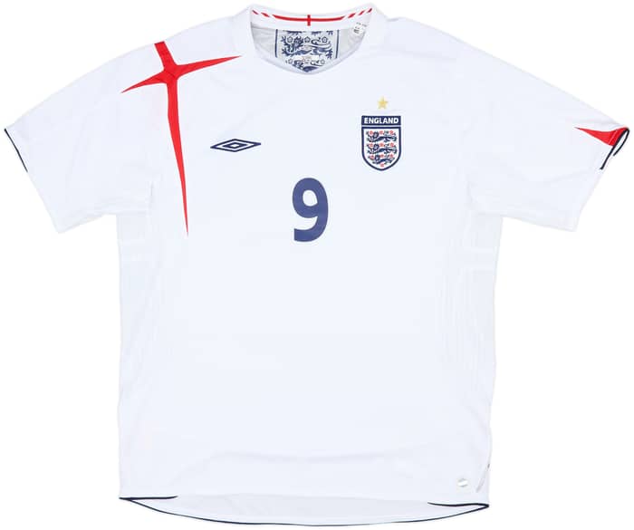 2005-07 England Home Shirt Rooney #9 - 6/10 - (XL)