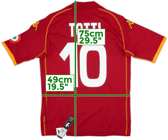 2008-09 Roma Home Shirt Totti #10 (M)