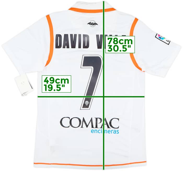 2007-08 Valencia Home Shirt David Villa #7 (S)