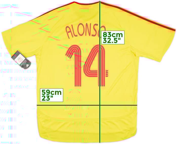 2006-07 Liverpool Away Shirt Alonso #14 (XL)
