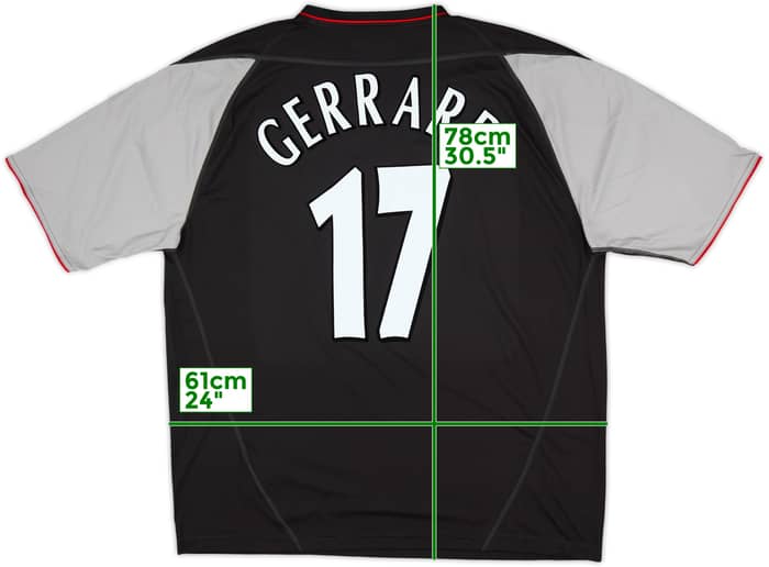 2002-04 Liverpool Away Shirt Gerrard #17 (XL)