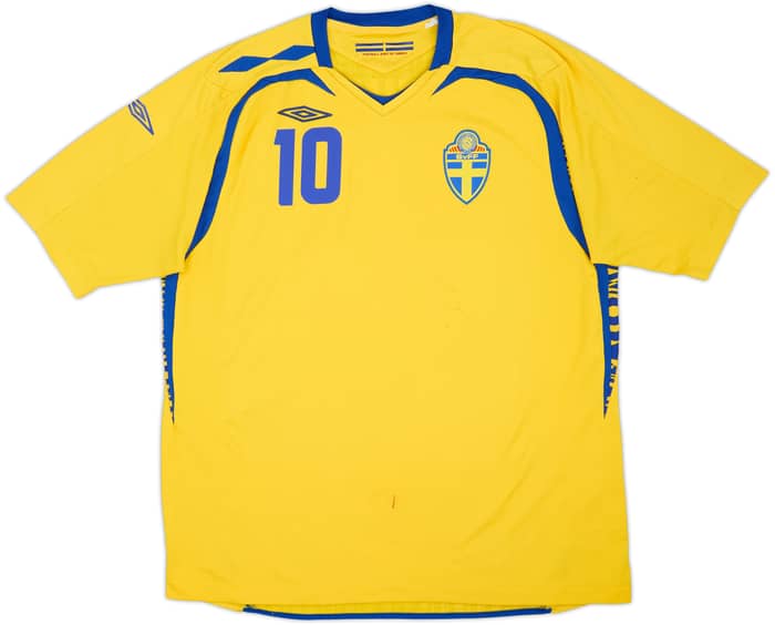 2007-09 Sweden Home Shirt Ibrahimovic #10 - 5/10 - (XXL)