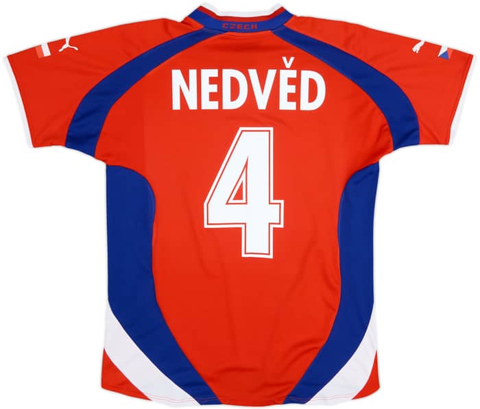 2000-02 Czech Republic Basic Home Shirt Nedved #4 - 6/10 - (L)