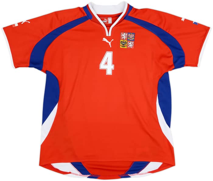 2000-02 Czech Republic Basic Home Shirt Nedved #4 - 6/10 - (L)