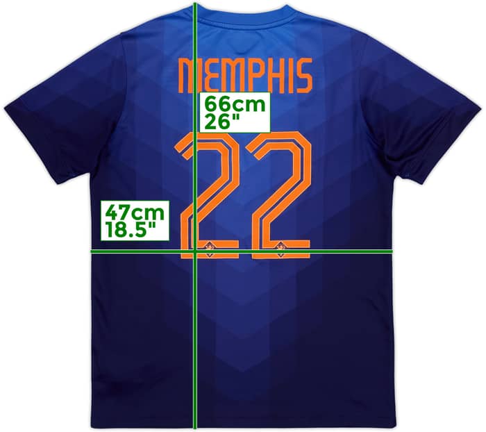 2014-15 Netherlands Away Shirt Memphis #22 - 8/10 - (XL.Boys)