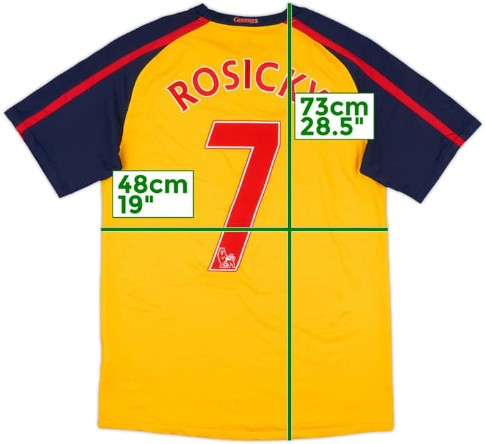 2008-09 Arsenal Away Shirt Rosicky #7 - 8/10 - (S)