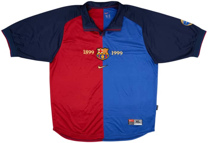 1999-00 Barcelona Centenary Home Shirt Figo #7 - 8/10 - (XL)