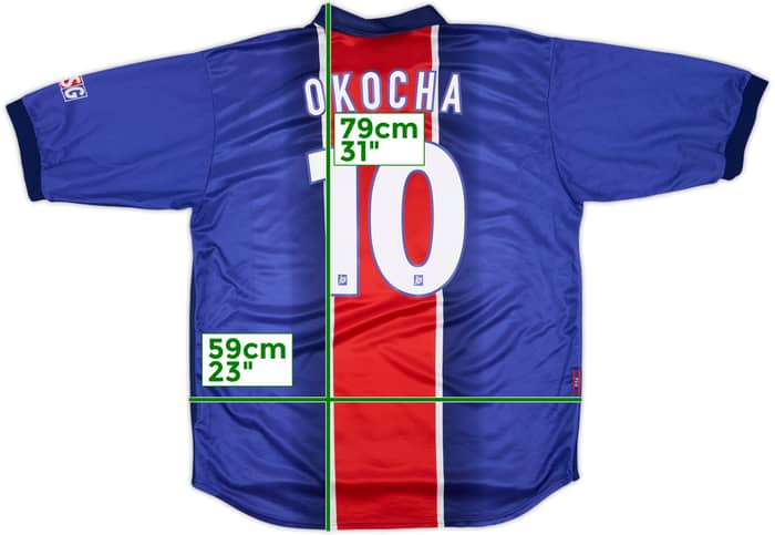 1998-99 Paris Saint-Germain Home Shirt Okocha #10 - 8/10 - (XL)