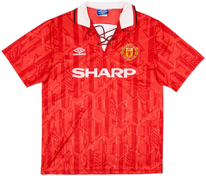 1992-94 Manchester United Home Shirt Cantona #7 - 8/10 - (L)