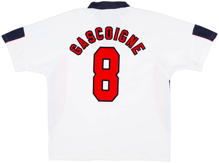1997-99 England Home Shirt Gascoigne #8 - 5/10 - (XL)