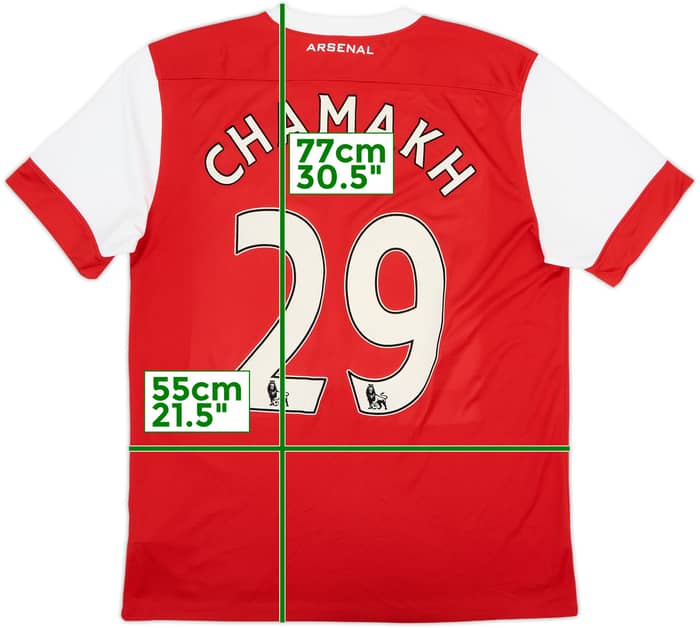 Camiseta de local del Arsenal 2010-11 Chamakh #29 - 6/10 - (L)