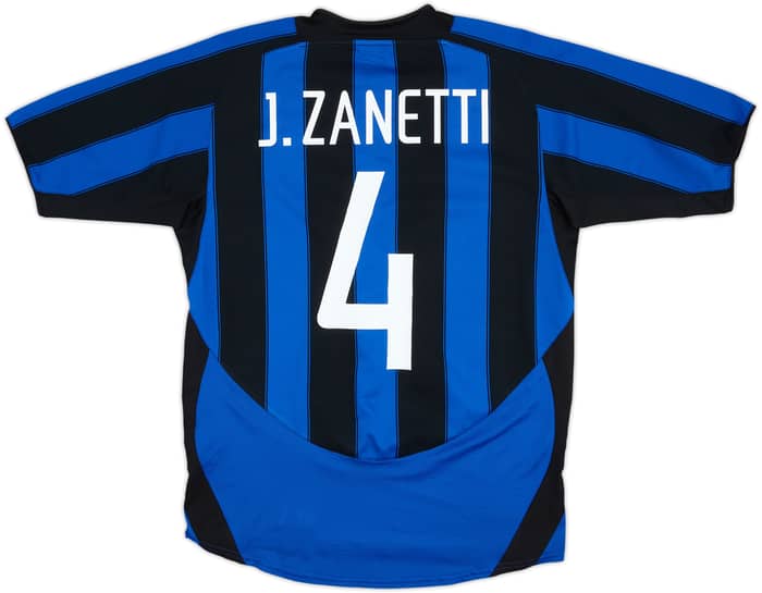 2003-04 Inter de Milán Camiseta Local J.Zanetti #4 - 6/10 - (M)