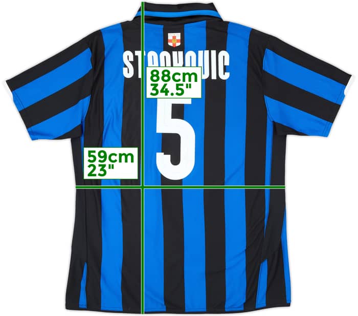 2007-08 Inter Milan Centenary Home Shirt Stankovic #5 - 10/10 - (XXL)