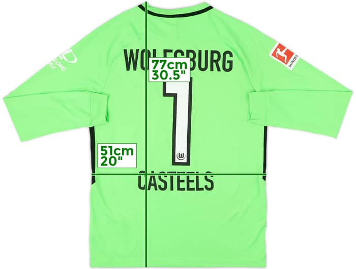 2019-20 Wolfsburg GK Shirt Casteels #1 - 7/10 - (L)