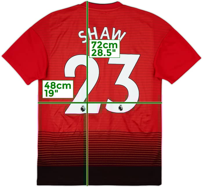 2018-19 Manchester United Home Shirt Shaw #23 - 10/10 - (S)