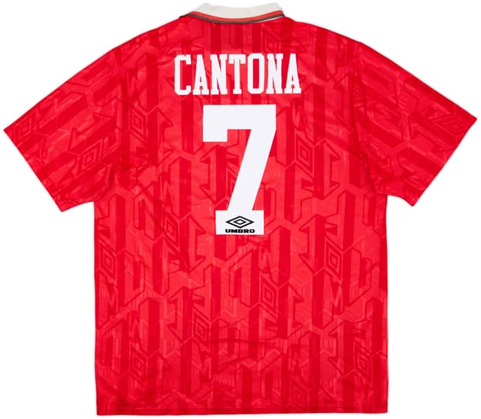 1992-94 Manchester United Home Shirt Cantona #7 - 6/10 - (XL)