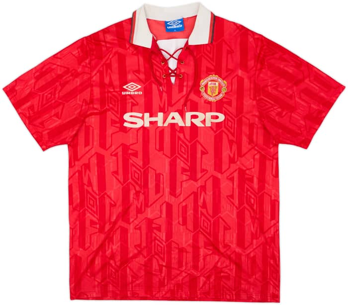 1992-94 Manchester United Home Shirt Cantona #7 - 6/10 - (XL)