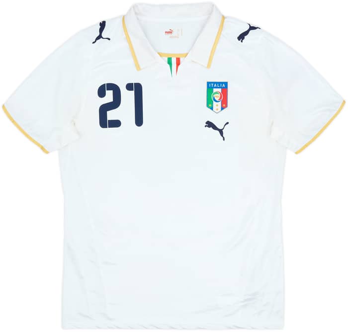 2007-08 Italy Away Shirt Pirlo #21 - 7/10 - (M)