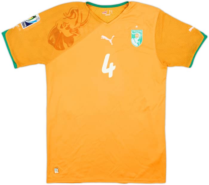 2010-11 Ivory Coast Home Shirt Kolo Toure #4 - 8/10 - (M)