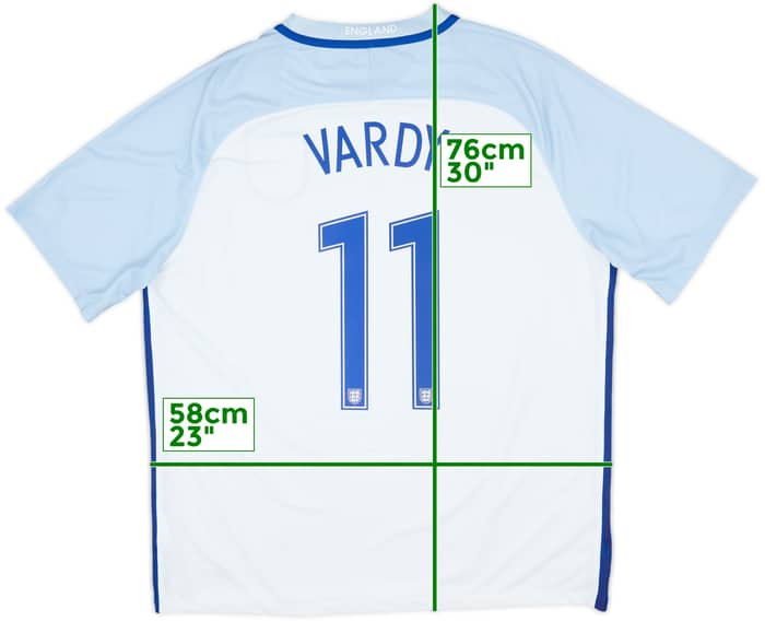 Camiseta de local de Inglaterra 2016-17 Vardy #11 - 6/10 - (XL)