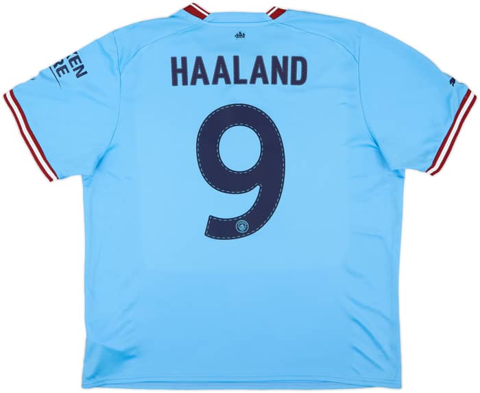 2022-23 Manchester City Home Shirt Haaland #9 - 10/10 - (XL)