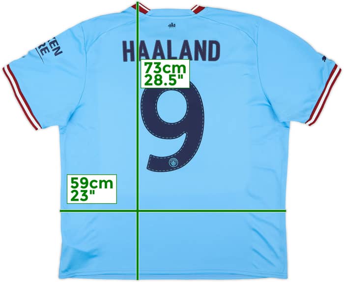 2022-23 Manchester City Home Shirt Haaland #9 - 10/10 - (XL)