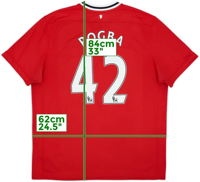 2011-12 Manchester United Home Shirt Pogba #42 - 7/10 - (XXL)