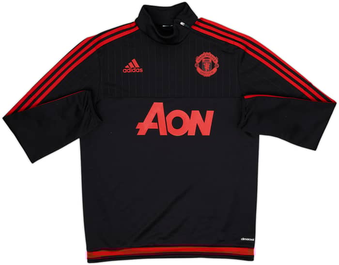 2015-16 Manchester United adidas 1/4 Zip Drill Top - 8/10 - (L)