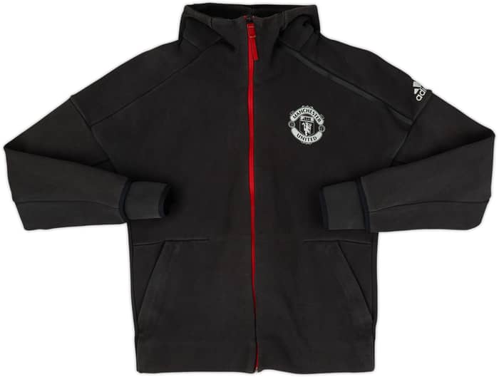 2016-17 Manchester United adidas Hooded Sweat Top - 8/10 - (M)