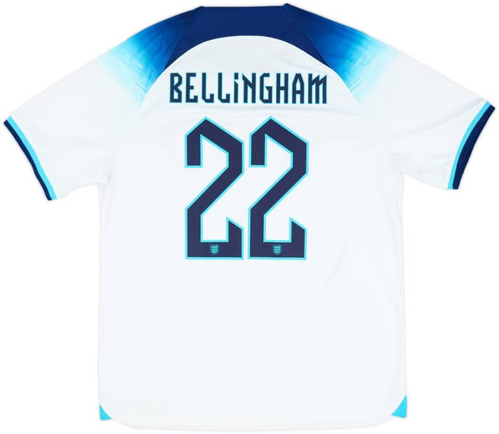 2022-23 England Home Shirt Bellingham #22 - 8/10 - (L)