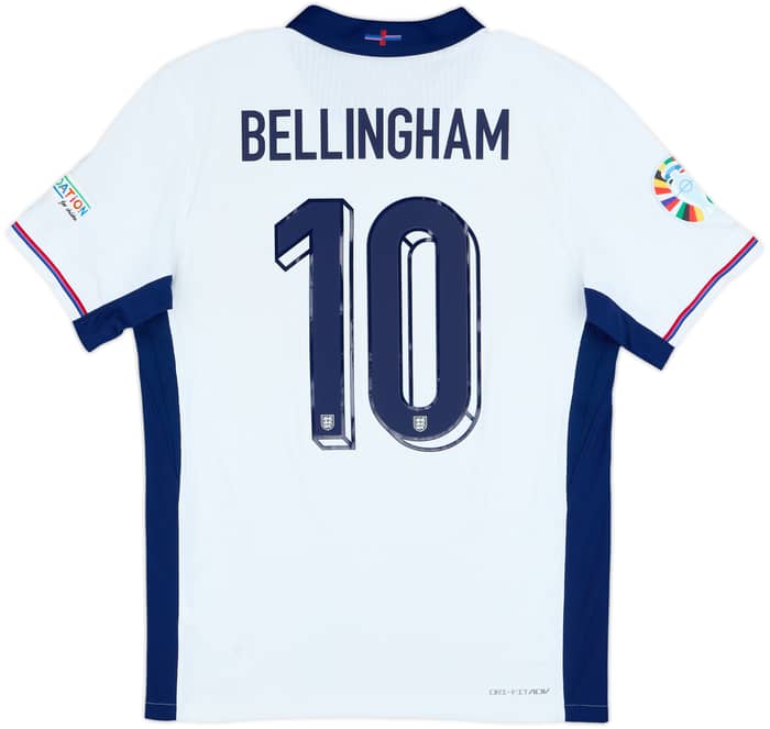 2024-25 England Authentic Home Shirt Bellingham Bellingham #10 - 8/10 - (M)