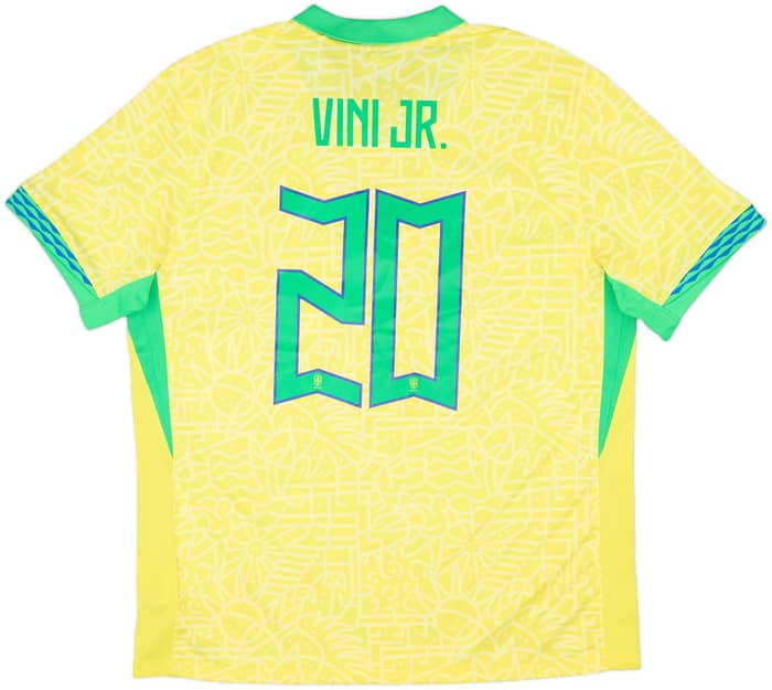 2024-25 Brazil Home Shirt Vini Jr #20 - 9/10 - (XL)
